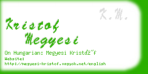 kristof megyesi business card